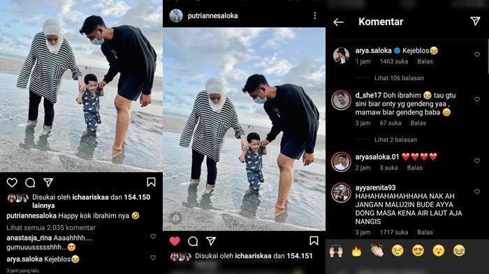 Liburan Arya Saloka bareng Putri Anne dan anak sewaktu di Bali juga komentar Ayya Renita soroti ekspresi Ibrahim