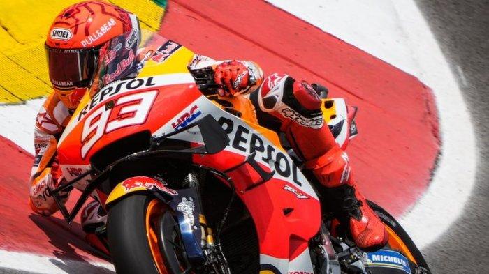 Marc Marquez dalam aksinya di ajang MotoGP.