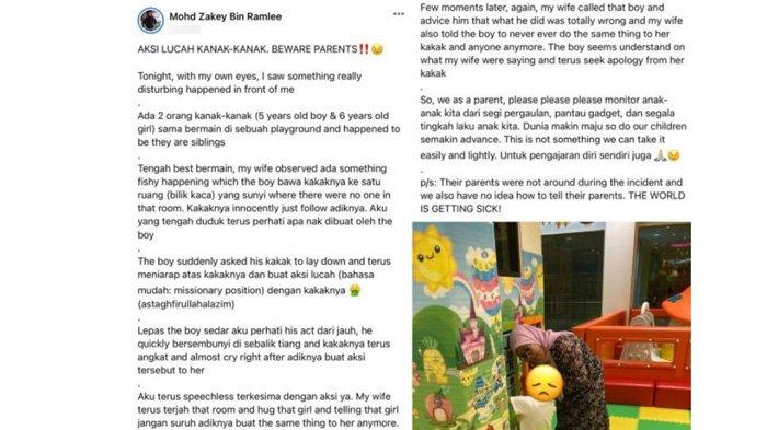 Mohd Zakey ceritakan tingkah miris anak kecil saat di tempat bermain