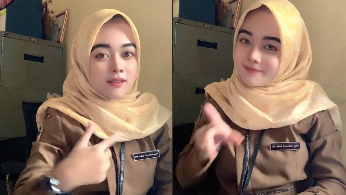 Momen saat Yessy bekerja sebagai tenaga honorer