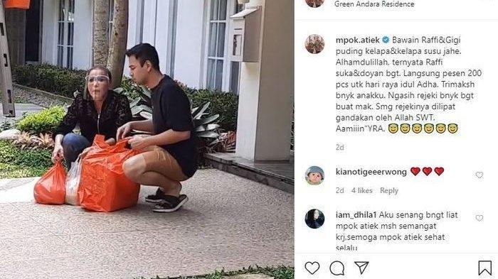 Mpok Atiek jual puding ke Raffi Ahmad