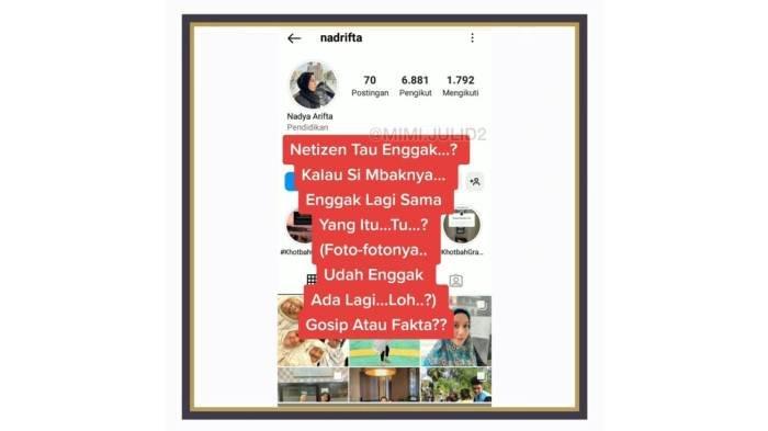 Nadya Arifta hapus foto-foto Kaesang