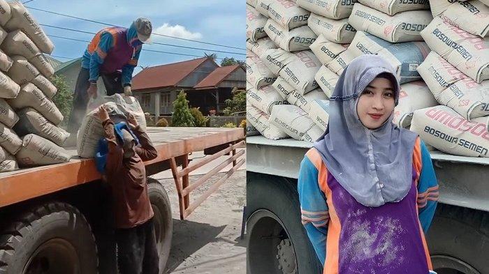 Nur Aini tak ragu kerja jadi kuli angkut semen