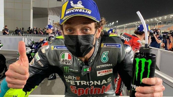 Pembalap Petronas Yamaha SRT, Valentino Rossi setelah mengikuti sesi Kualifikasi MotoGP Qatar 2021 di Sirkuit Losail, Minggu (28/3/2021) dini hari WIB.