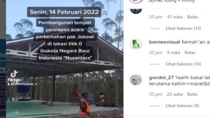 Pembangunan proyek lokasi titik 0 IKN Ibukota Baru di Penajam, yang rencananya akan ditempati Presiden Joko Widodo berkemah.