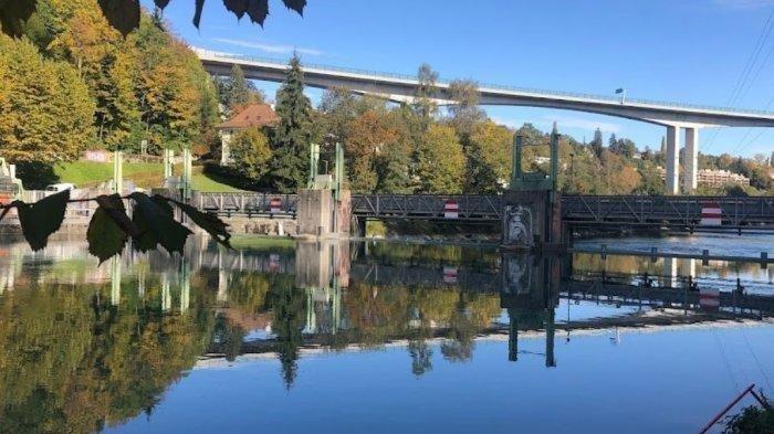 Penampakan Bendungan Engehalde di Bern, Swiss yang merupakan tempat ditemukannya jenazah anak sulung Gubernur Jawa Barat Ridwan Kamil yakni Emmeril Kahn Mumtadz alias Eril (23).