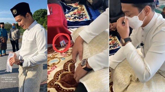 Pengantin pria laksanakan ijab kabul sambil bawa foto mendiang ayah