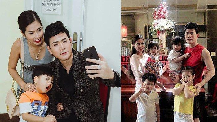 Penyanyi Quach Thanh Danh bersama istri dan anaknya