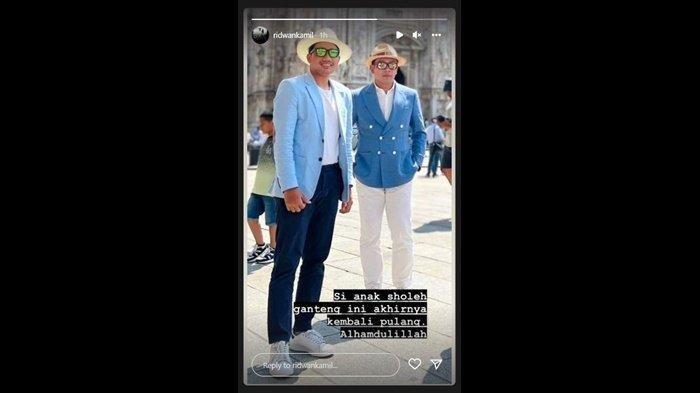 Perasaan lega Ridwan Kamil saat membawa pulang jasad Eril, putra pertamanya.