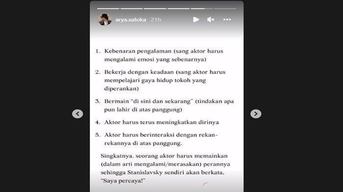Postingan Arya Saloka