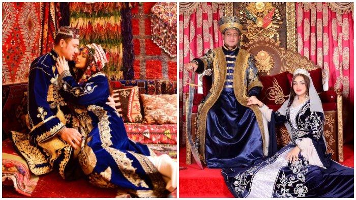 Potret romantis Teuku Rafly Pasya dan Nurah memakai baju khas Turki