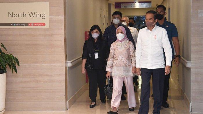 Presiden Jokowi ditemani Iriana jenguk cucu ke lima