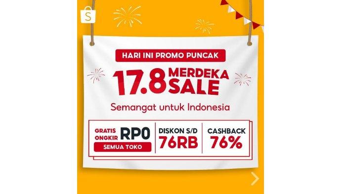 Promo HUT ke 76 Kemerdekaan RI Shopee.