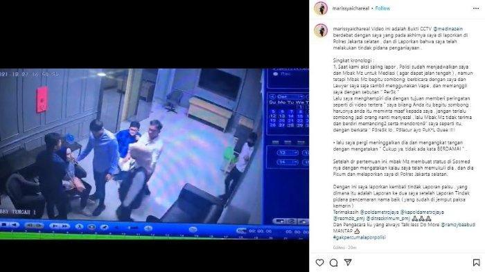 Rekaman CCTV saat Marissya Icha dan Medina Zein mediasi