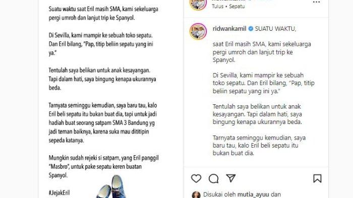 Ridwan Kamil cerita kebaikan Eril
