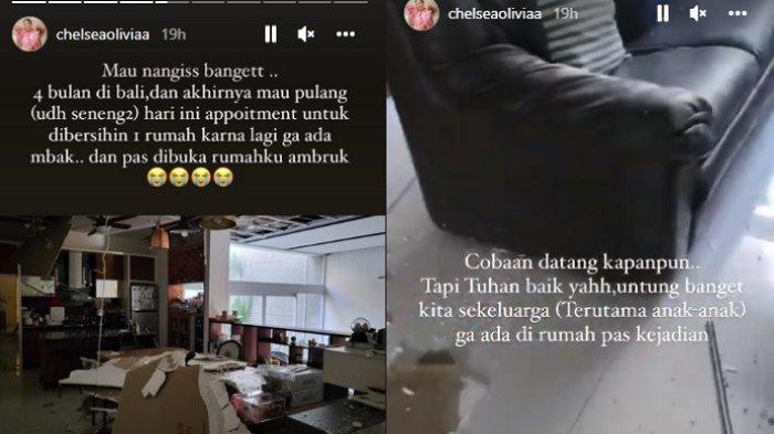 Rumah Chelsea Olivia roboh