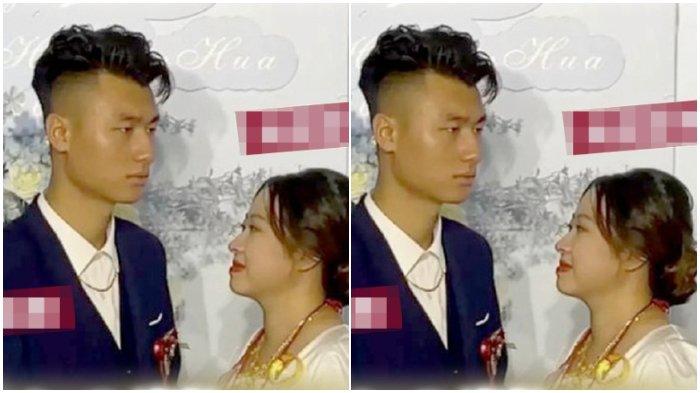 Sepanjang acara pernikahan, pengantin pria terus muram