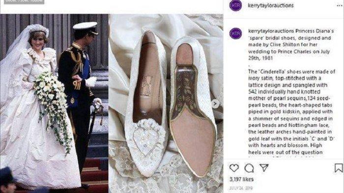 Sepatu pernikahan Putri Diana