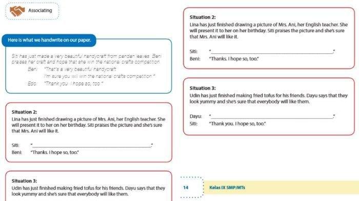 soal bahasa inggris kelas 9 halaman 14 - Kunci jawaban Bahasa Inggris Kelas 9 halaman 14, 15