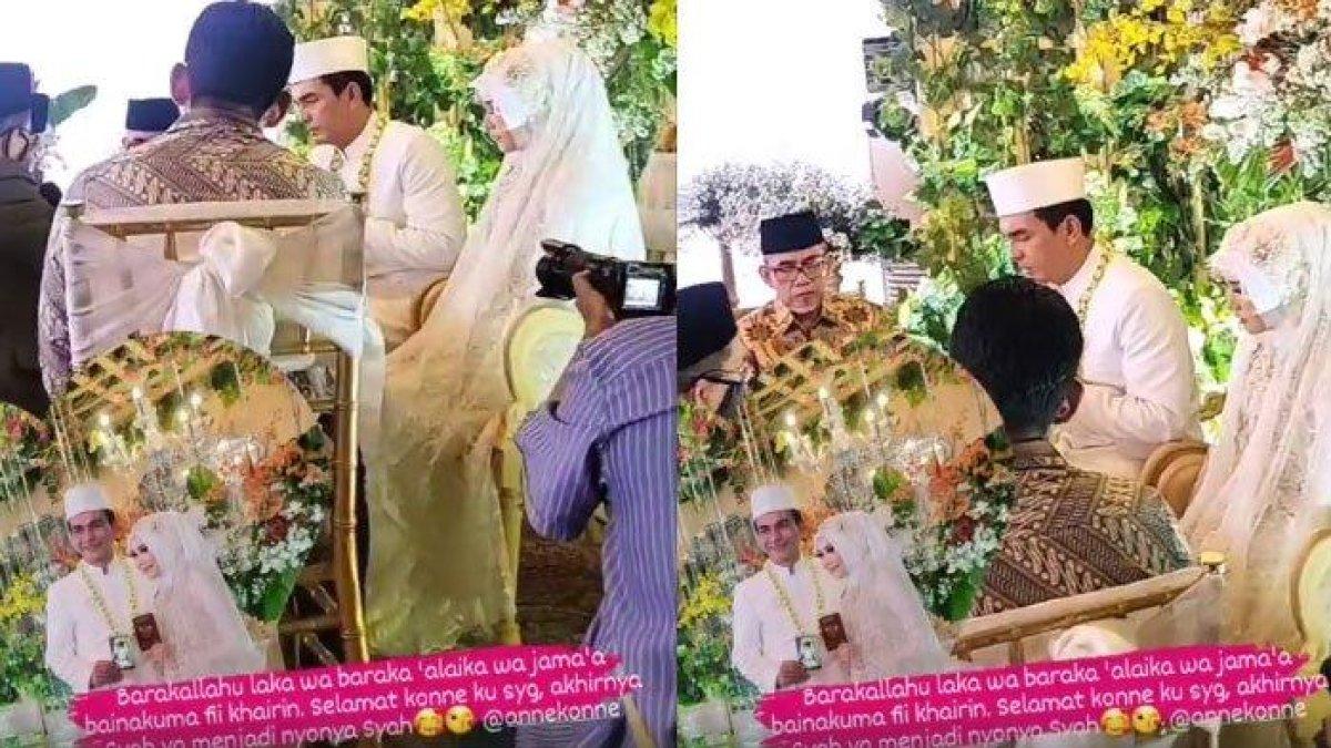 Teddy Syach Saat Melakukan Ijab Kabul Menikahi Anne.