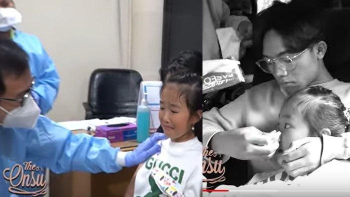 Thalia putri Ruben Onsu menangis saat dibawa ke rumah sakit