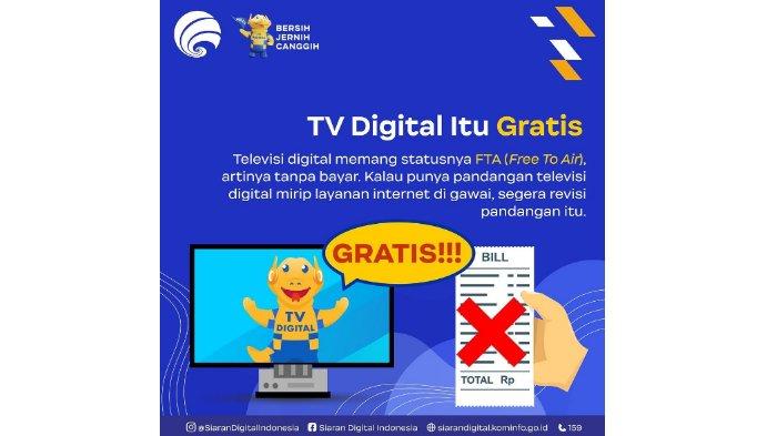 TV Digital tak membutuhkan kuota data dan internet.