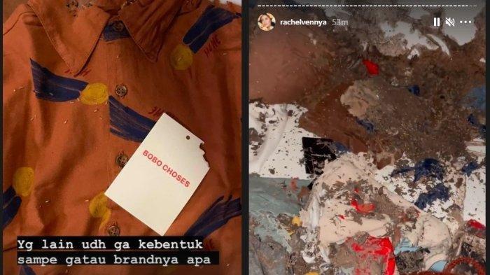 Unggahan Rachel Vennya yang menunjukkan baju-baju Xabiru dimakan rayap