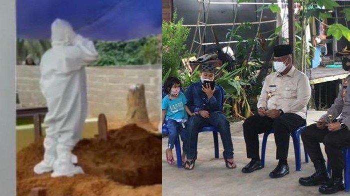 Viral bocah azan di makam ibunda yang meningal akibat Covid-19