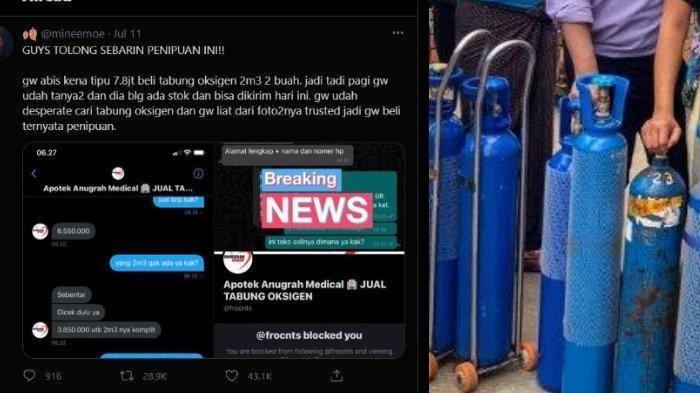 Viral di Twitter, kisah wanita jadi korban penipuan dari penjualan tabung oksigen