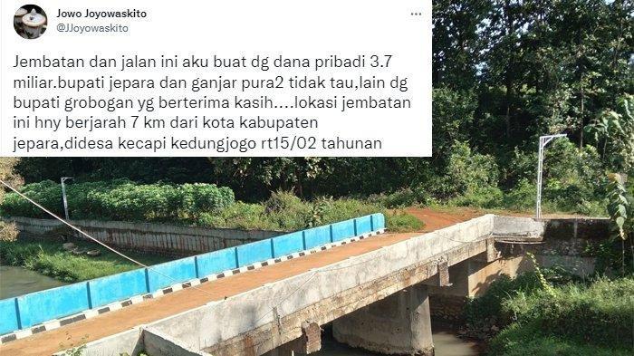 Viral pria di Jepara mengaku bangun jembatan pakai uang pribadi