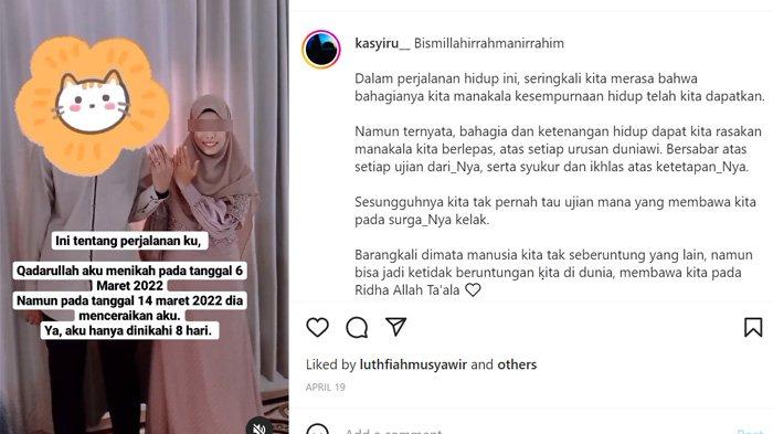 Wanita diceraikan suami setelah 8 hari menikah