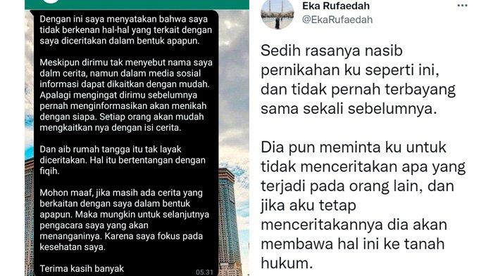 Wanita diceraikan suami setelah 8 hari menikah, diancam dilaporkan gara-gara unggah cerita di media sosial
