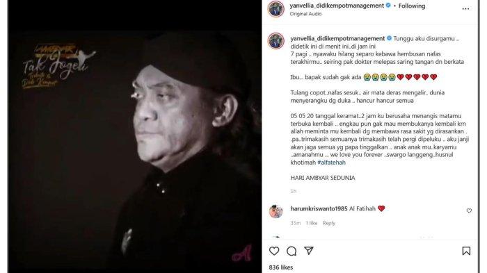 Yan Vellia kenang dua tahun kepergian Didi Kempot (Instagram/yanvellia_didikempotmanagement)