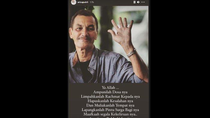 Kakak Citra Kirana, Erica Putri memanjatkan doa untuk almarhum ayahnya.