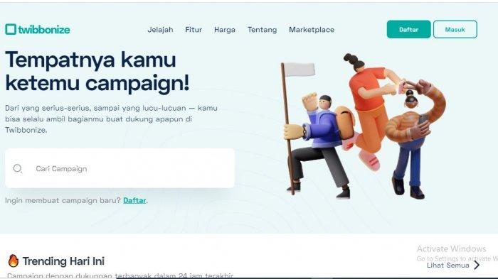 Halaman website twibbonize.com. Dalam artikel terdapat link download kartu ucapan Hari Lingkungan Hidup Sedunia melalui Twibbon, bisa dibagikan lewat media sosial