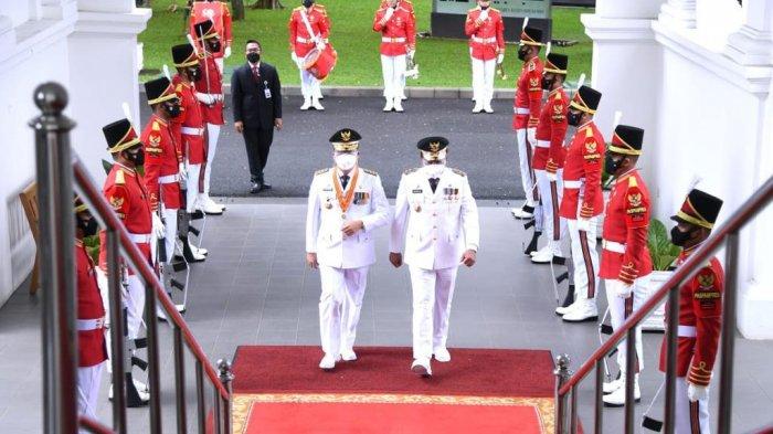 Mahyeldi-Audy Joinaldy Dilantik Presiden Joko Widodo sebagai Gubernur dan Wagub Sumbar di Istana