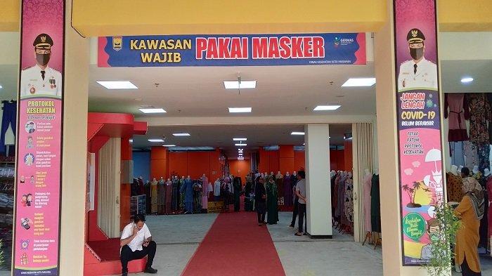 Suasana Pasar Rakyat Pariaman, Provinsi Sumatera Barat (Sumbar), yang telah diresmikan secara langsung oleh Wakil Presiden Ma'ruf Amin pada Selasa (6/4/2021) .