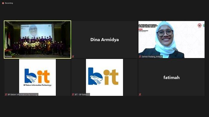 Kegiatan Studi Ekskursi Mahasiswa Jurusan Teknik Komputer dan Informatika Politeknik Medan yang dilaksanakan via Zoom pada Senin (22/2/2021).