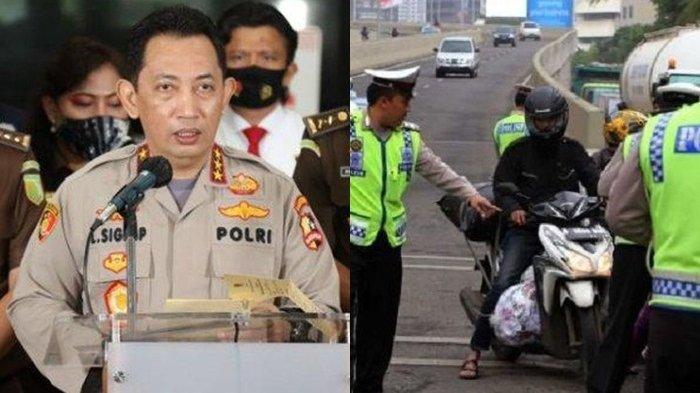 Calon Kapolri Listyo dan ilustrasi polisi menilang
