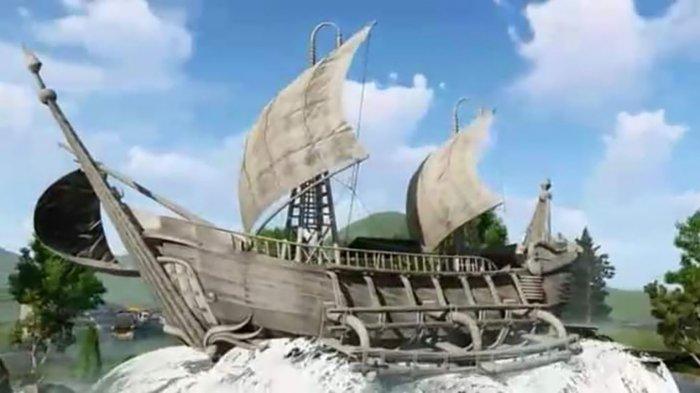 Foto rancangn 3D Animasi Kapal Sriwijaya (Sumber: Yayasan Tandipulau)