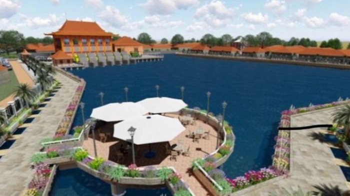 Ilustrasi: Kolam retensi dan pintu air otomatis di hilir Sungai Bendung untuk mengurangi risiko banjir di Kota Palembang, Sumatera Selatan. (Dokumentasi Biro Komunikasi Publik Kementerian PUPR)