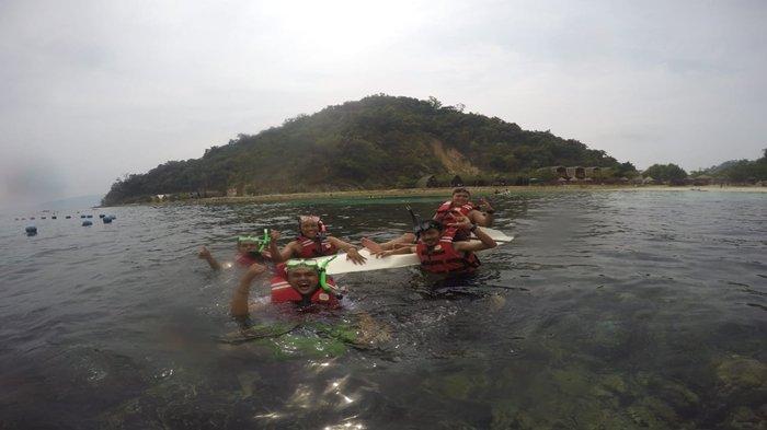 Objek wisata Pulau Tegas Mas Lampung.