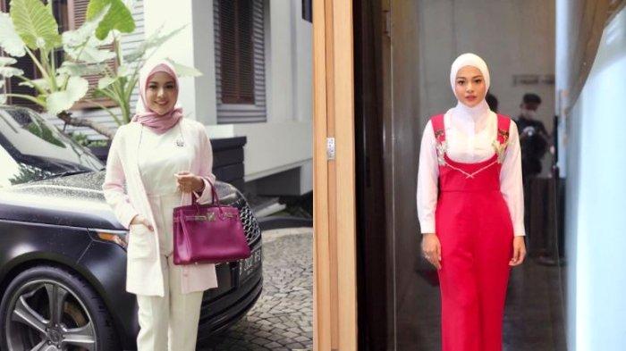 Potret Aurel Hermansyah saat mengenakan hijab. Ia berkeinginan untuk istiqomah dalam mengenakan hijab. Hal itu diungkapkannya dalam program Kopi Viral Trans Tv, Senin (3/5/2021).