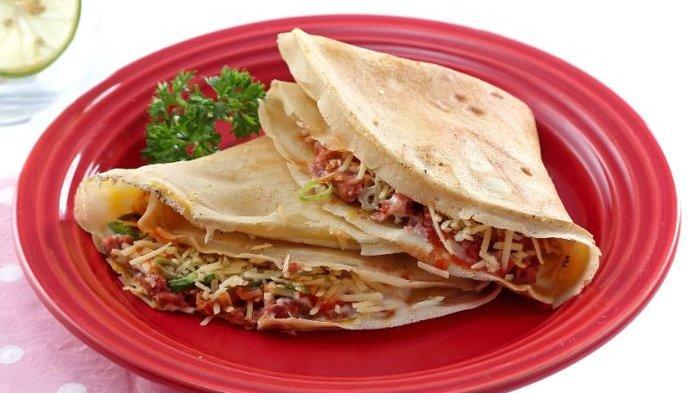Crepes Telur Keju Kornet