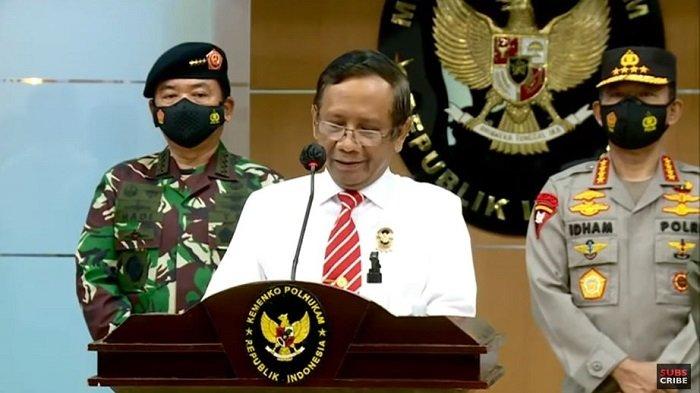 Pemerintah larang kegiatan dan aktivitas Front Pembela Islam (FPI), Mahfud MD: FPI bubar secara de Jure 21 Juni 2019 sebagai organisasi masyarakat.