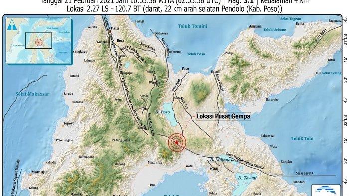 Gempa di Poso 21 Februari 2021