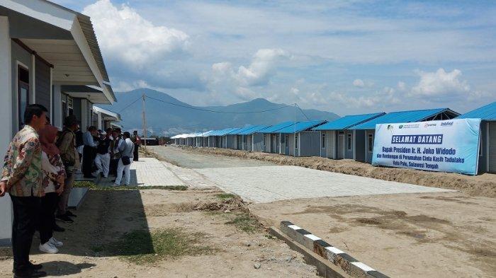Lokasi kedatangan Presiden Jokowi di lokasi huntap Kelurahan Tondo, Kecamatan Mantikulore, Selasa (29/10/2019) siang.