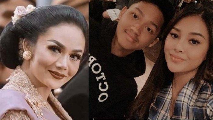 KOLASE FOTO Krisdayanti dan dua anaknya, Aurel Hermansyah dan Azriel Hermansyah.