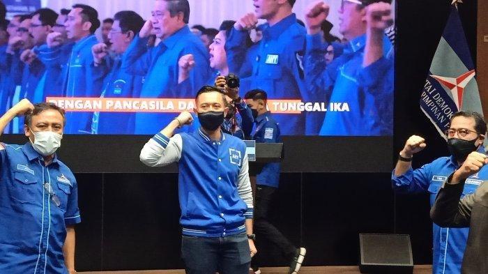 Ketua Umum Partai Demokrat Agus Harimurti Yudhoyono (AHY) di Jakarta, Senin (8/3/2021).