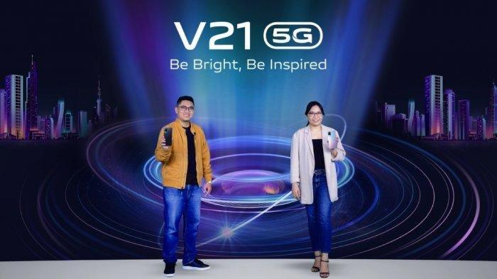 Prosesi peluncuran Vivo V21 5G, Senin (24/5/2021).